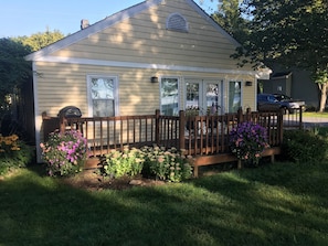 Enjoy our Large Front Deck w/ Gas Grill, Patio Furniture & Wonderful Lake View