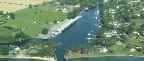 At the end of the penninsula between the two Rivers, is Ingram Bay Marina 