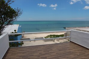 Balcony from the main room has a beautiful ocean front view