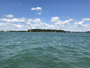 View of island from lake