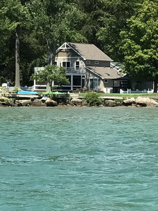 View of home from lake