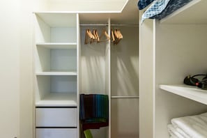 Cabinets inside the walking closet
