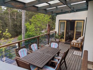 Spacious river view front balcony