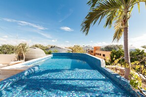 common rooftop area w/pool