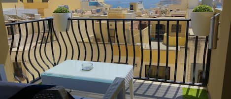 Balcony with sea views