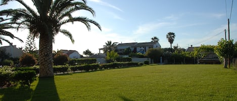 Huge lawn in front of your villa!