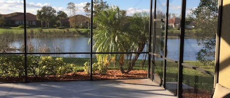 view from covered patio