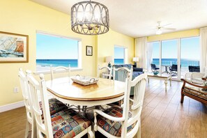 Dining Area - 
Gulf Dunes Resort Unit 601, Okaloosa Island Fort Walton Beach Vacation Rentals