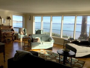Living room on a sunny morning