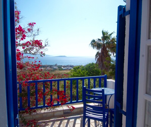 View from the top floor balcony - Garden and Sea Views