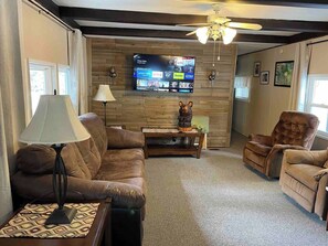 Large living area for relaxation after a day in Yellowstone 