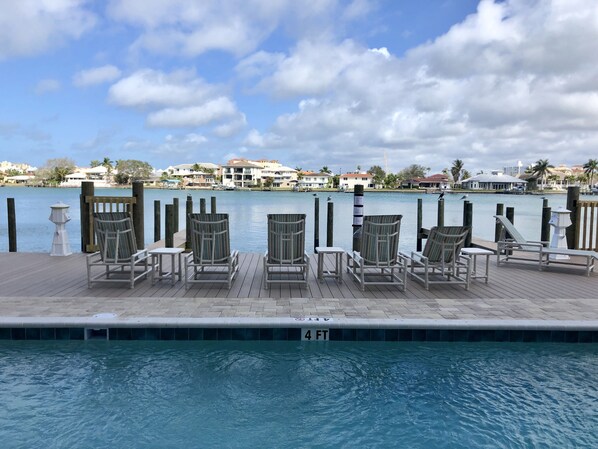 Lounge by the pool while enjoying the wonderful views of Clearwater Bay!