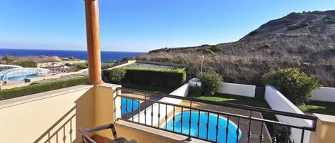 Ocean and clifftop views from ensuite Bedroom1's veranda