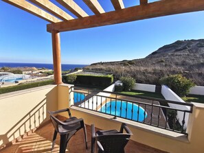 Ocean and clifftop views from ensuite Bedroom1's veranda