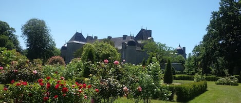 Blick vom Park auf Chateau