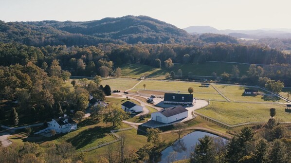 Aerial of The Horse Shoe Farm