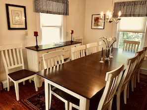 Large and roomy dining table