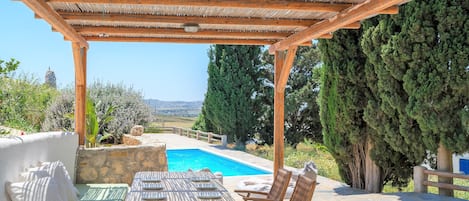 Pool and patio.
