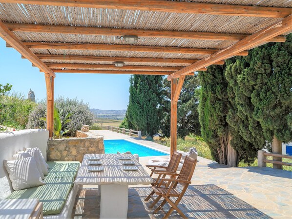 Pool and patio.
