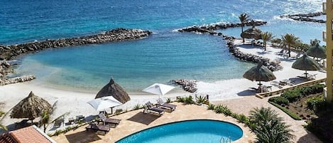 Bird's eye view from the Pool and Beach for The Strand Guests only