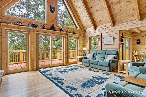 Living room with plenty of natural light