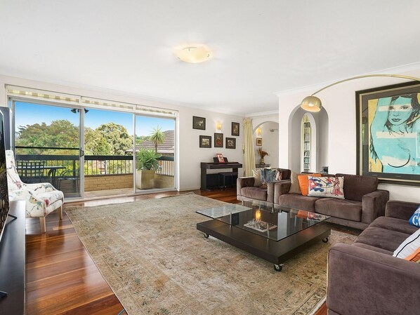 Main Living area with expansive western district views