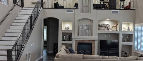 Family room with large sectional