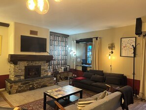 Lounge with log fire
