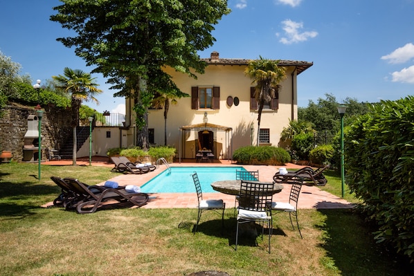 Private swimming pool and garden