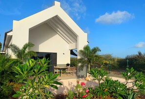 Front side, private entrance, porch, bbq and much more