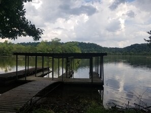 From April 15 until Sept. 5 the water is lowered by TVA for flood control.  Ther