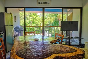 Living Area looking out to Private Balcony.