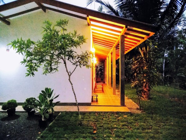 front view at evening