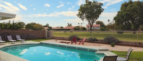 Relax and enjoy the view next to the pool 