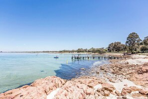 Step onto the soft sands of Old Dunsborough Beach—just a one-minute stroll from your door. Calm, clear waters make it ideal for swimming, paddling and picnicking.