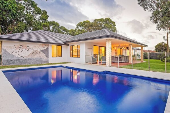 Cool off or soak up the sun in your private backyard pool—great for families, groups, and summer fun.