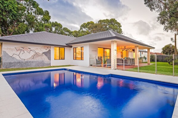 Cool off or soak up the sun in your private backyard pool—great for families, groups, and summer fun.