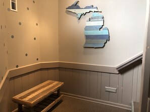 First stairway landing up to main level