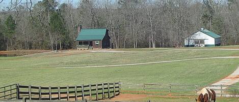 The cabin across the field from the main driveway.  Taken Feb. 2023