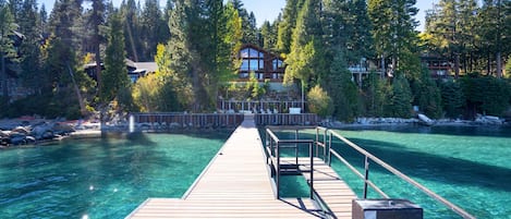 View of our house from our private pier