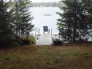 Sit on the dock and watch the pond. The swim float is for everyone to use. 