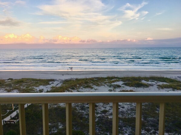 Hello Cocoa Beach! View from top floor balcony