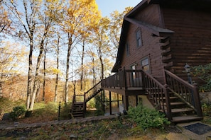 Drive right up to the porch steps and walk around front to the main entrance