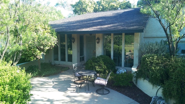 Front patio and Main Entrance