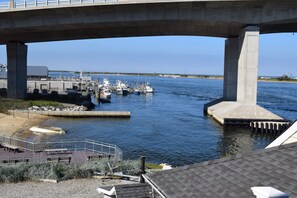 View of Sandy Hook bay beaches from second floor deck 