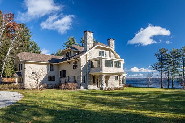 View of the home from the driveway.