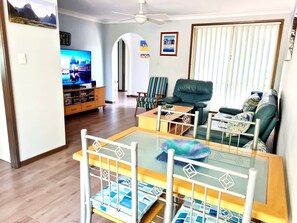 Open dining & living area