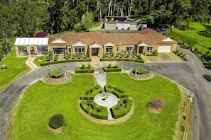 A birds eye view of Rosewood Park. Guest suite is on the right.