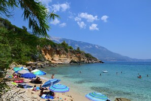 Kefalonia beaches: charming lagoon in Pessada - only 2,5 km from the apartments!