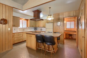 Kitchen with bar seating for four